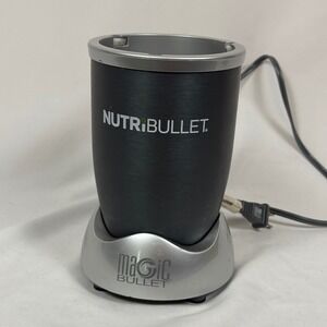 NutriBullet NB 101B 600W Compact Personal Blender Base Black Silver TESTED